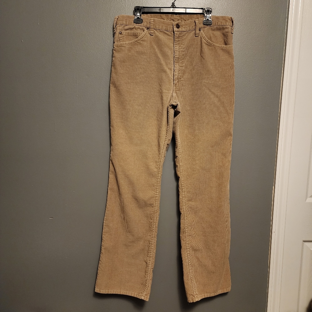 VTG Plain Pockets tan corduroy pants Size 36X33